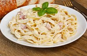 Tagliatelles a la Carbonara y Portobellos